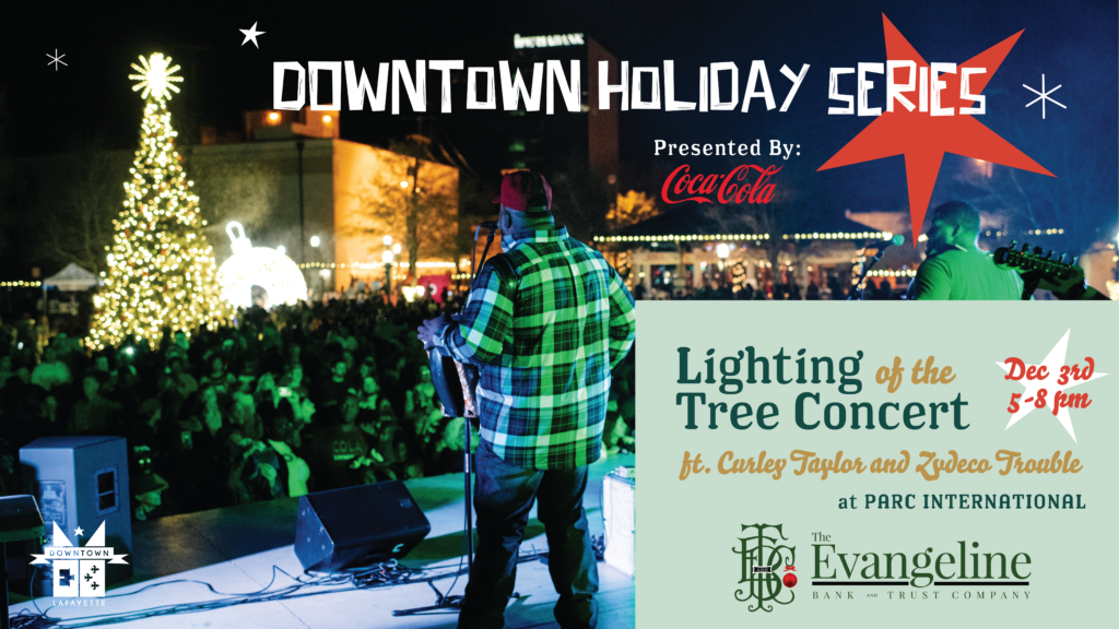 lighting of the tree concert Downtown Lafayette