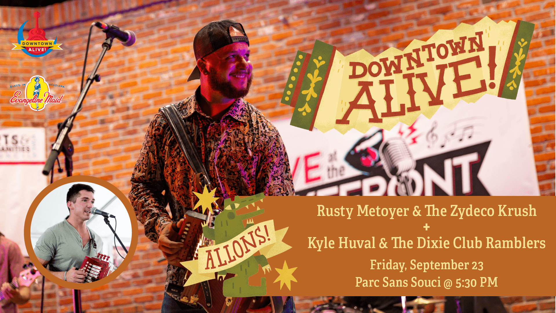 Downtown Alive! ft. Rusty Metoyer & The Zydeco Krush + Kyle Huval & The ...