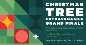 Christmas Tree Extravaganza finale event graphic